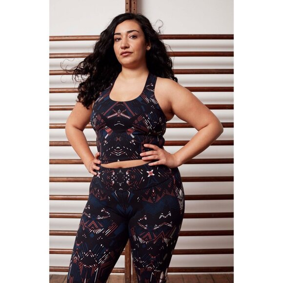 New w/Tags - sz Med - Sweaty Betty The Power 7/8 Leggings, Beetle Blue Interlock - Picture 12 of 12